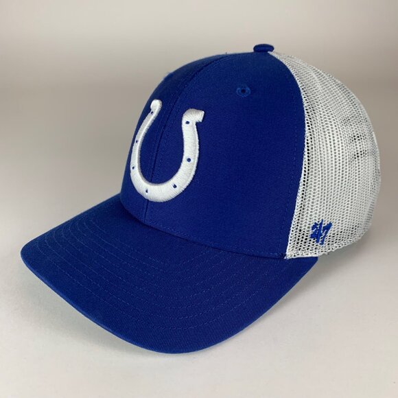 Indianapolis Colts NFL Blue White 47 Brand Snapback Trucker Hat - Picture 1 of 6